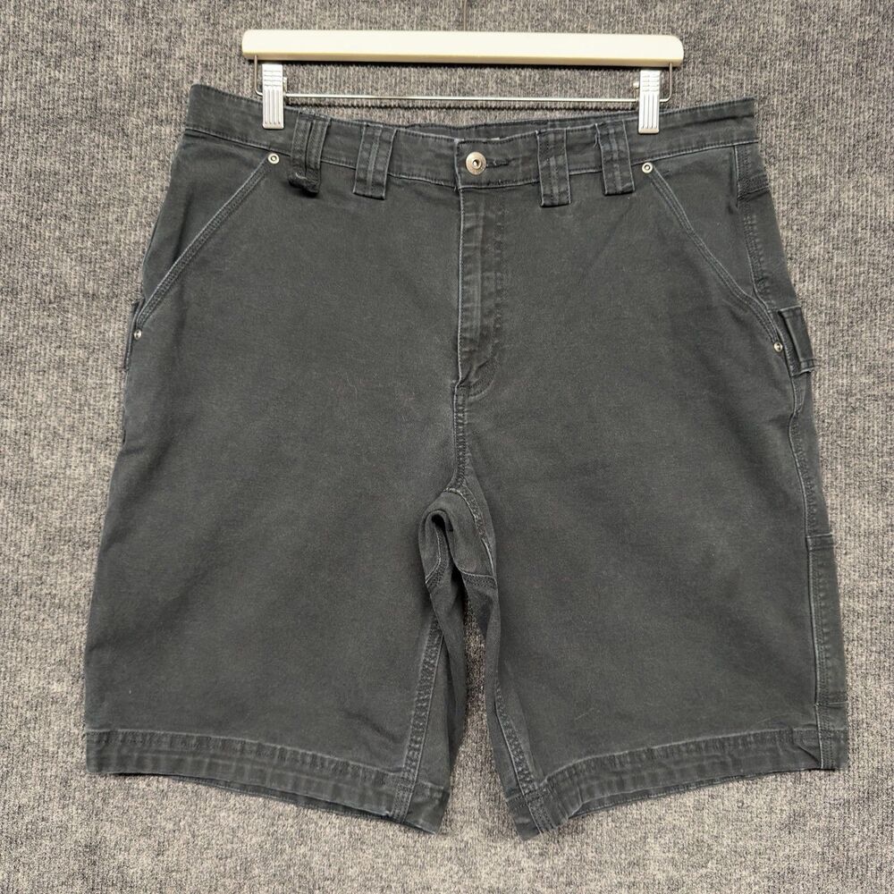 Duluth Trading Co Flex Fire Hose Work Shorts Black Men’s Size 38 Canvas Utility